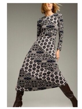 long black casual dress with sleeves Black Maxi Dress with Knot | 3/4 Sleeves Dress | Black Long Dress main image 1